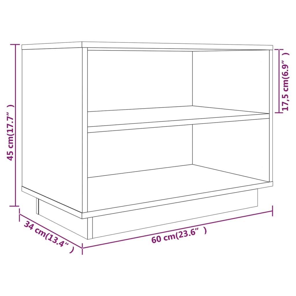 Kenkäkaappi hunajanruskea 60x34x45 cm täysi mänty - Sisustajankoti.fi