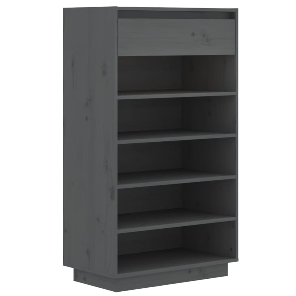 Kenkäkaappi harmaa 60x34x105 cm täysi mänty - Sisustajankoti.fi