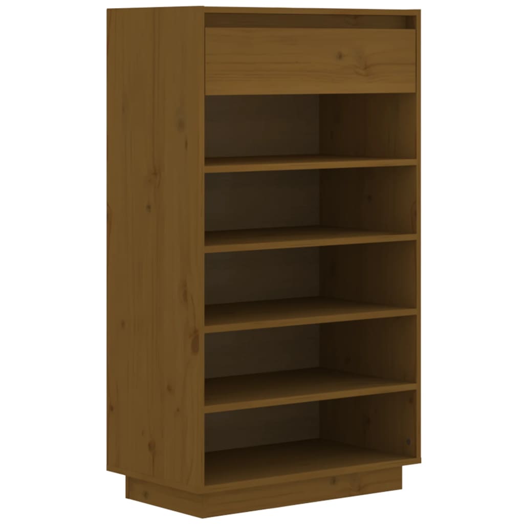 Kenkäkaappi hunajanruskea 60x34x105 cm täysi mänty - Sisustajankoti.fi