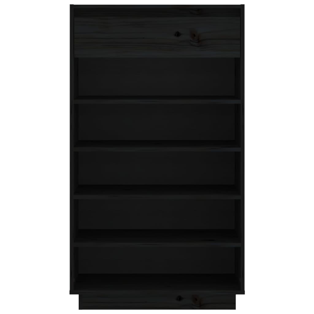 Kenkäkaappi musta 60x34x105 cm täysi mänty - Sisustajankoti.fi