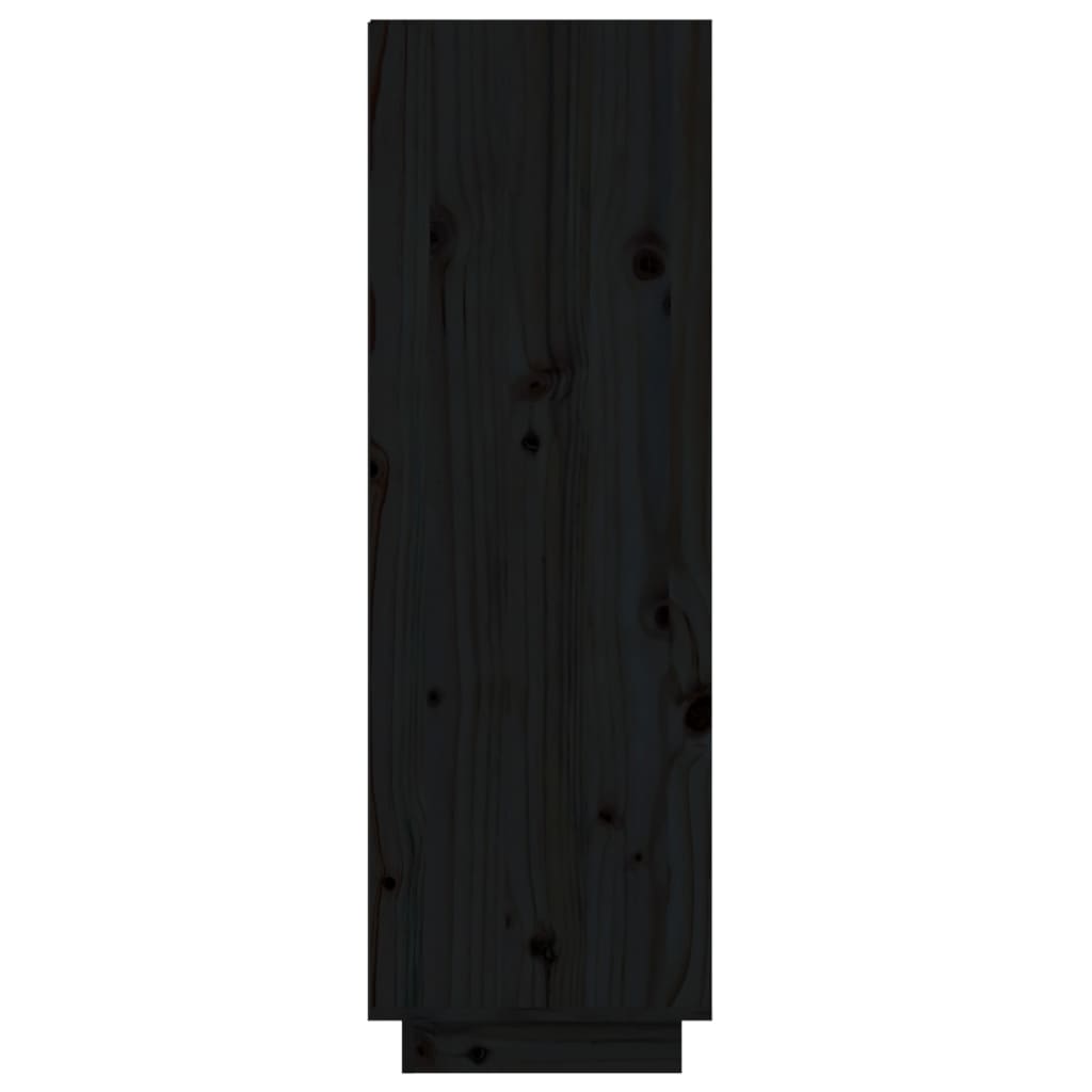 Kenkäkaappi musta 60x34x105 cm täysi mänty - Sisustajankoti.fi