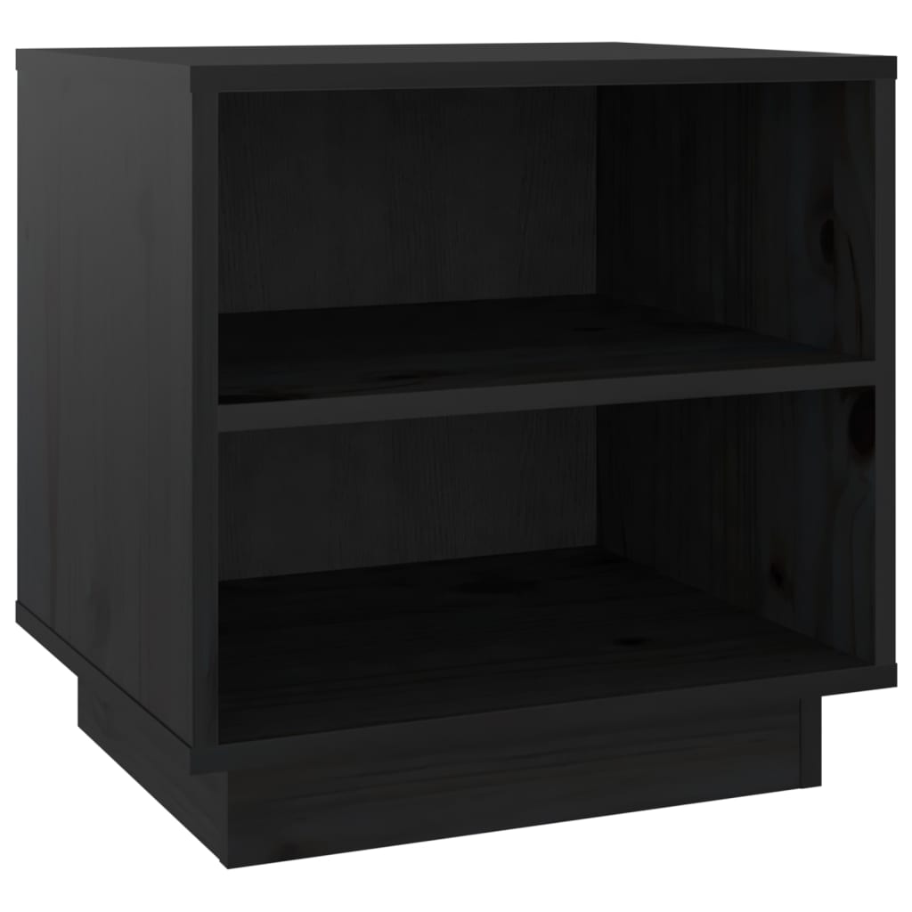 Yöpöytä musta 40x34x40 cm täysi mänty - Sisustajankoti.fi