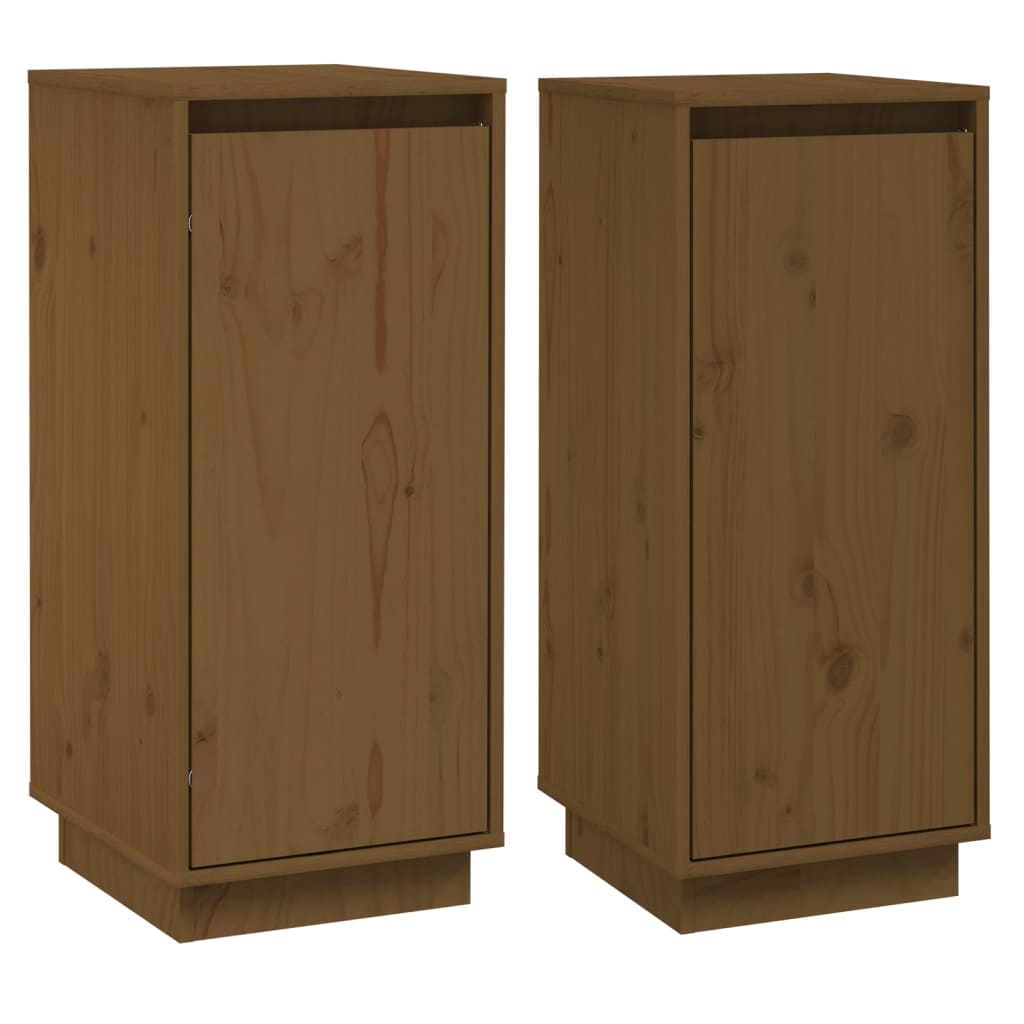 Senkit 2 kpl hunajanruskea 31,5x34x75 cm täysi mänty - Sisustajankoti.fi