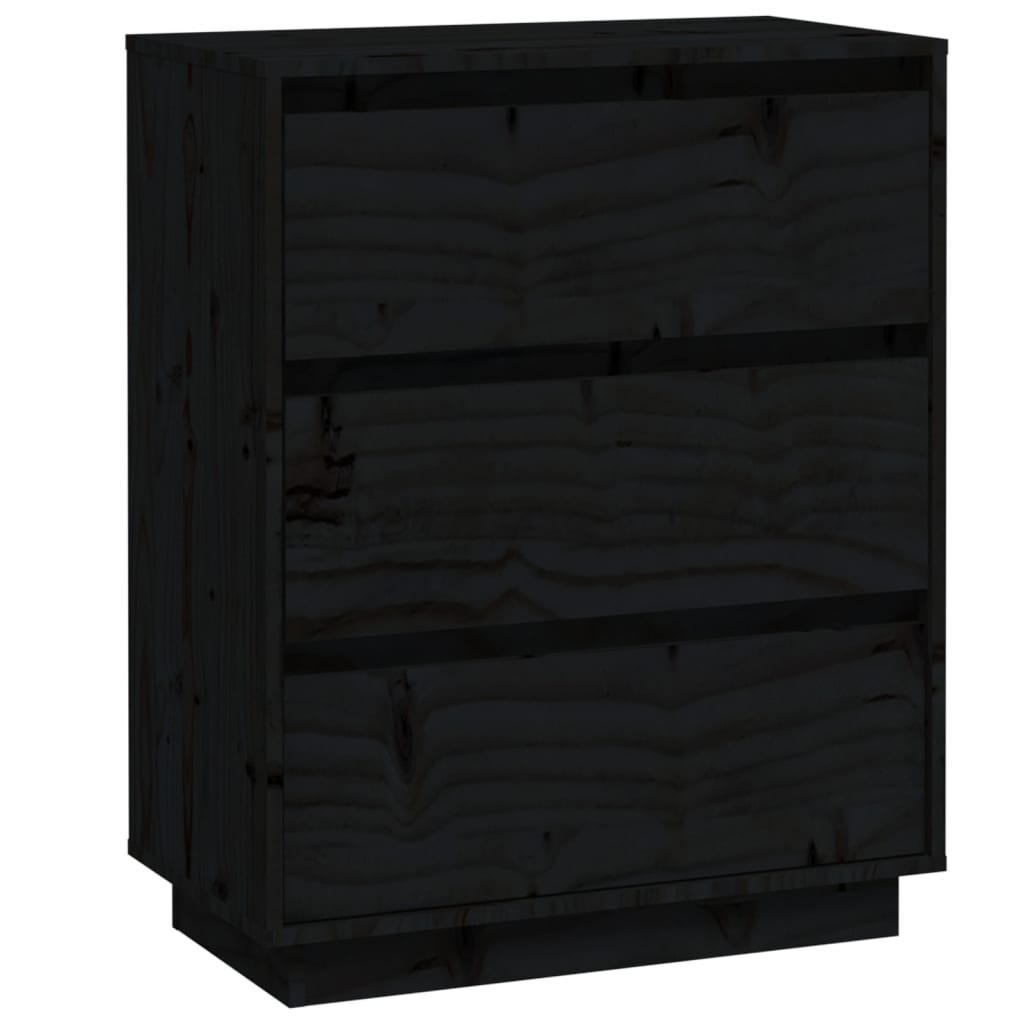 Senkki musta 60x34x75 cm täysi mänty - Sisustajankoti.fi