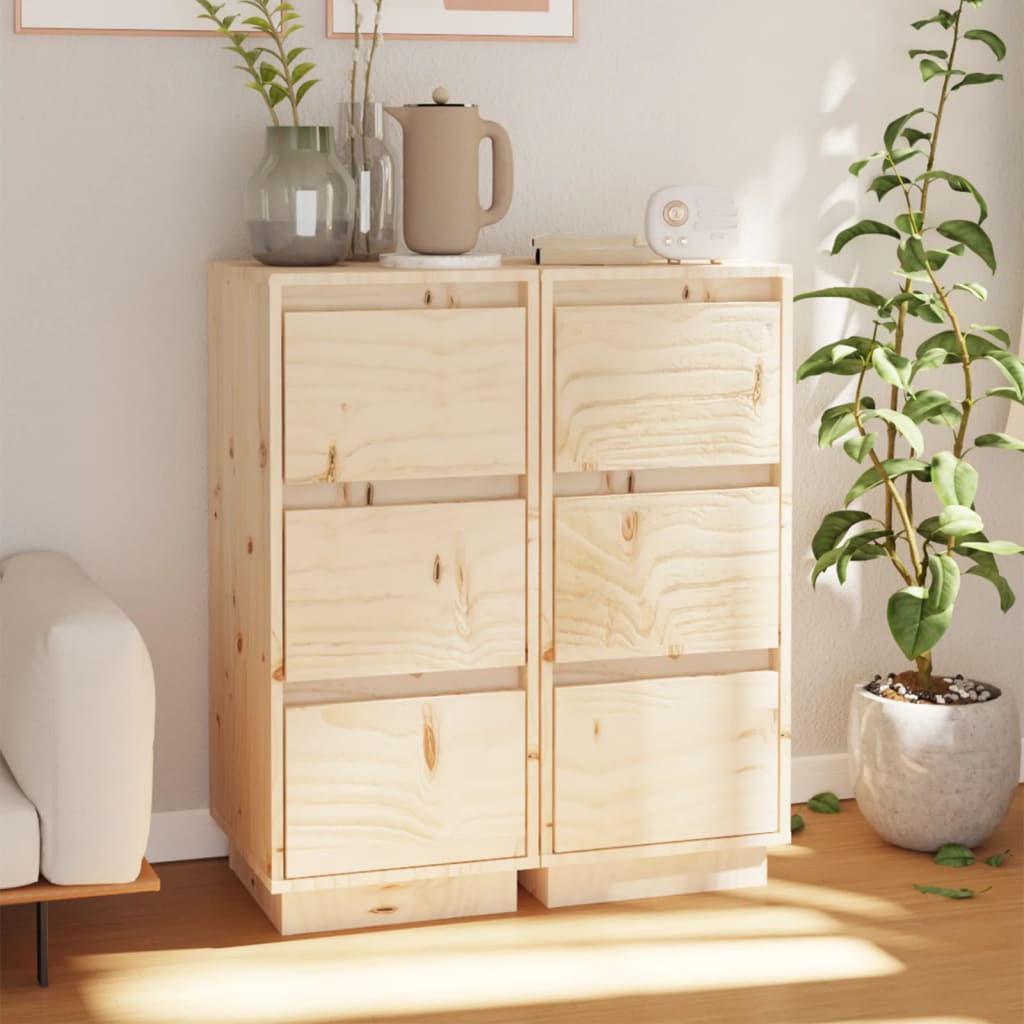 Senkit 2 kpl 32x34x75 cm täysi mänty - Sisustajankoti.fi