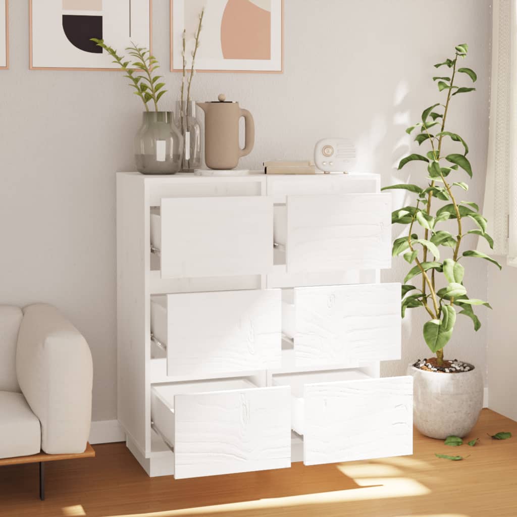 Senkit 2 kpl valkoinen 32x34x75 cm täysi mänty - Sisustajankoti.fi