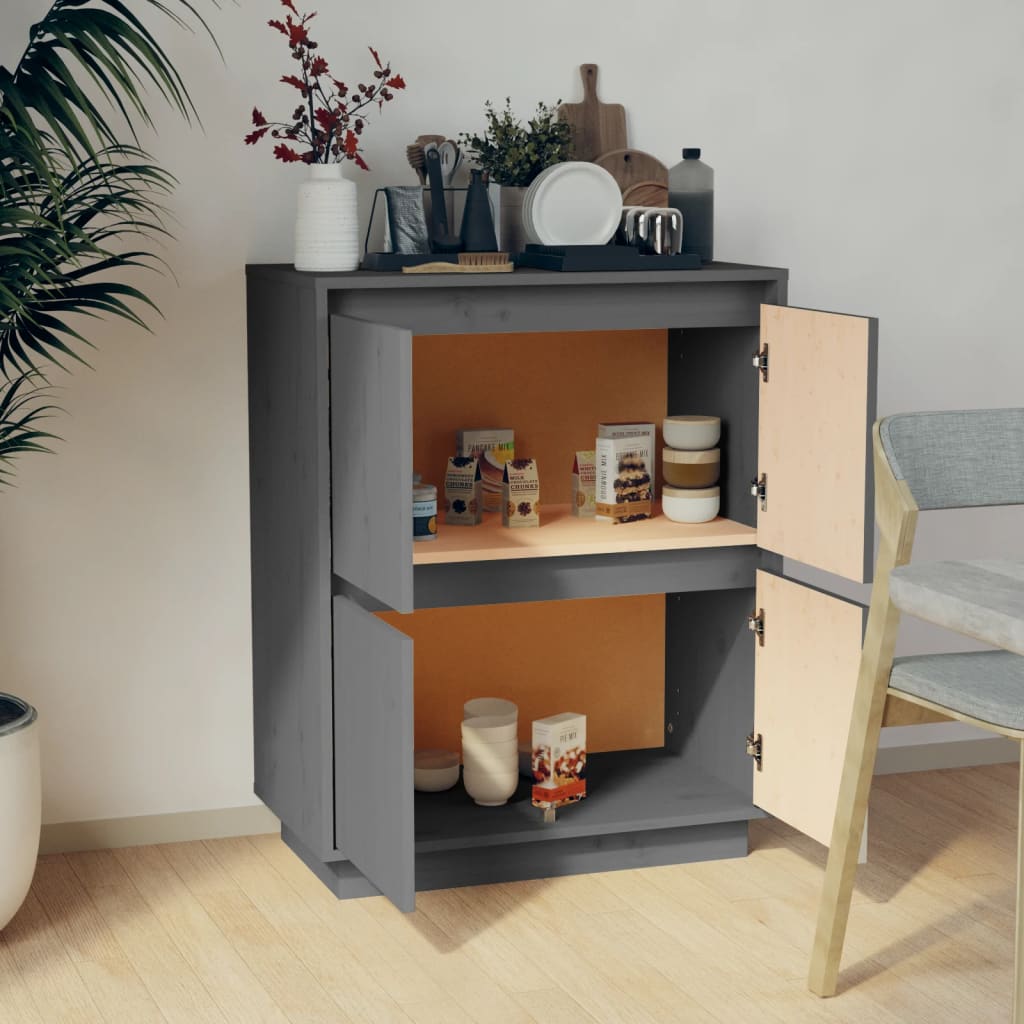 Senkki harmaa 60x34x75 cm täysi mänty - Sisustajankoti.fi