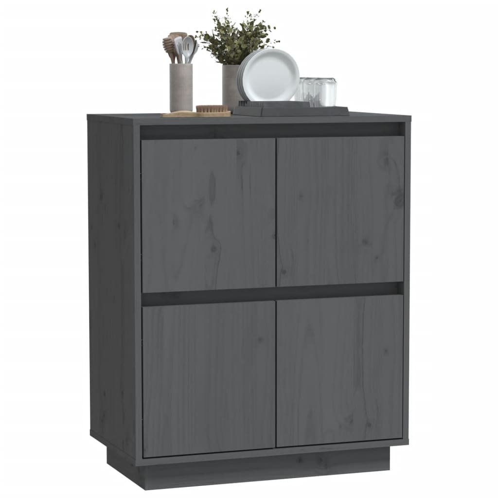 Senkki harmaa 60x34x75 cm täysi mänty - Sisustajankoti.fi
