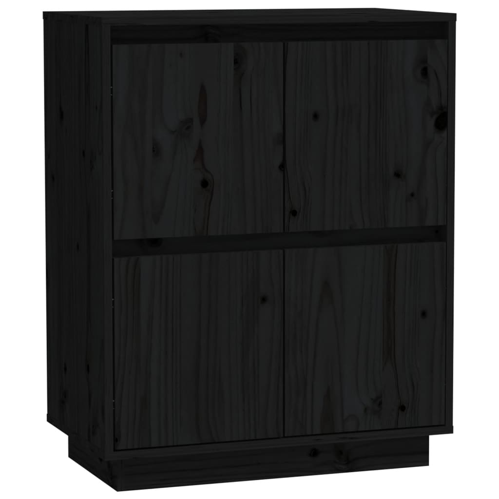 Senkki musta 60x34x75 cm täysi mänty - Sisustajankoti.fi