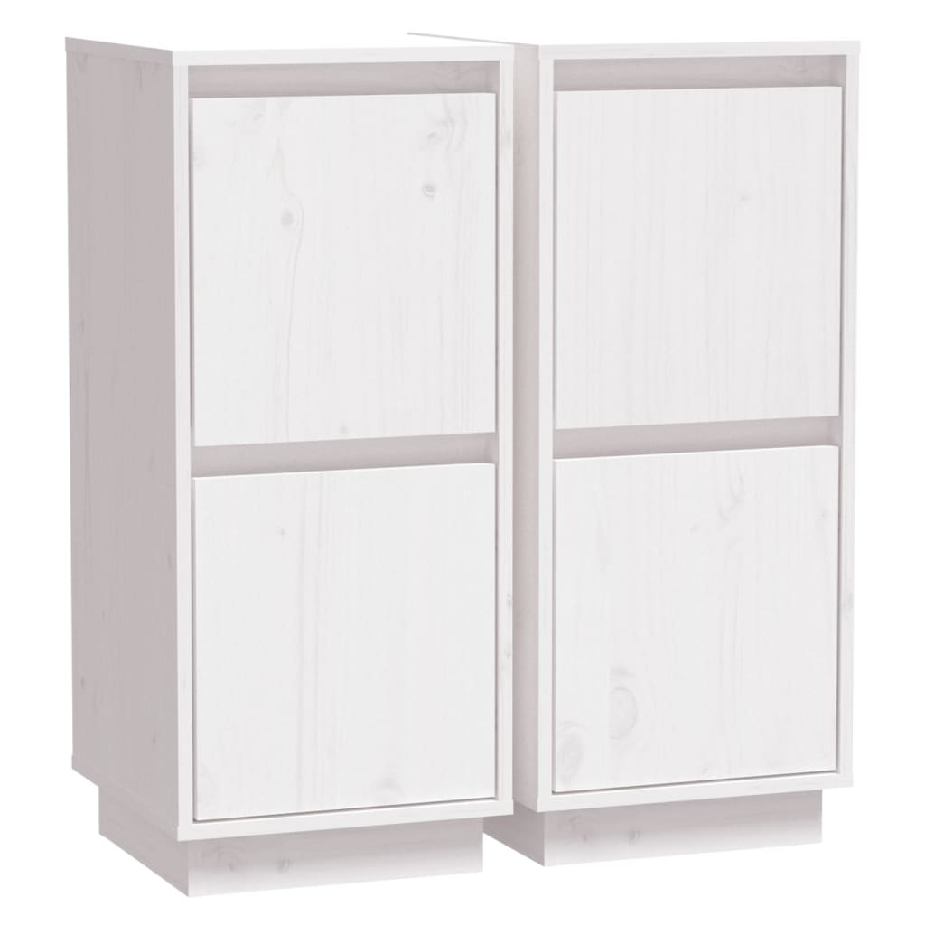Senkit 2 kpl valkoinen 31,5x34x75 cm täysi mänty - Sisustajankoti.fi