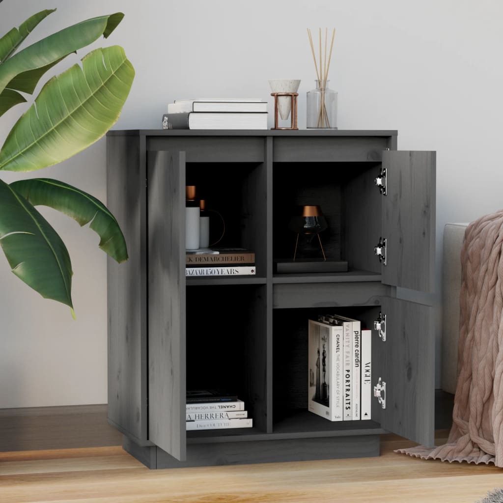 Senkki harmaa 60x34x75 cm täysi mänty - Sisustajankoti.fi