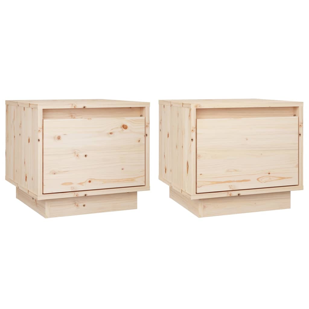 Yöpöydät 2 kpl 35x34x32 cm täysi mänty - Sisustajankoti.fi