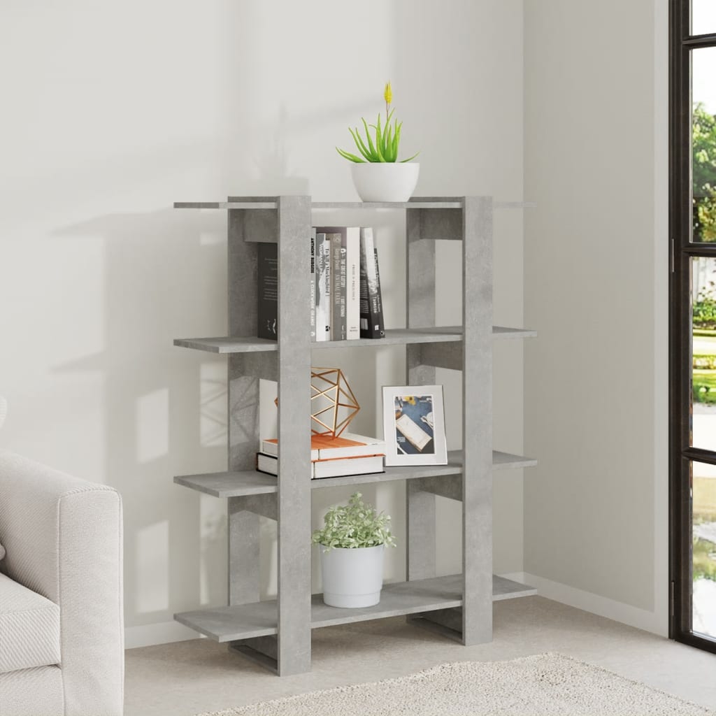 Kirjahylly/tilanjakaja betoninharmaa 100x30x123,5 cm - Sisustajankoti.fi