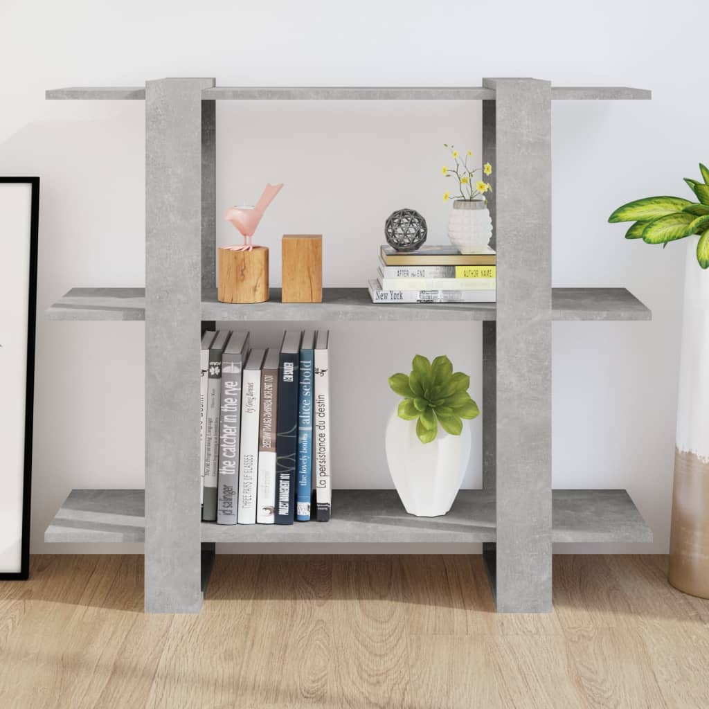 Kirjahylly/tilanjakaja betoninharmaa 100x30x87 cm - Sisustajankoti.fi