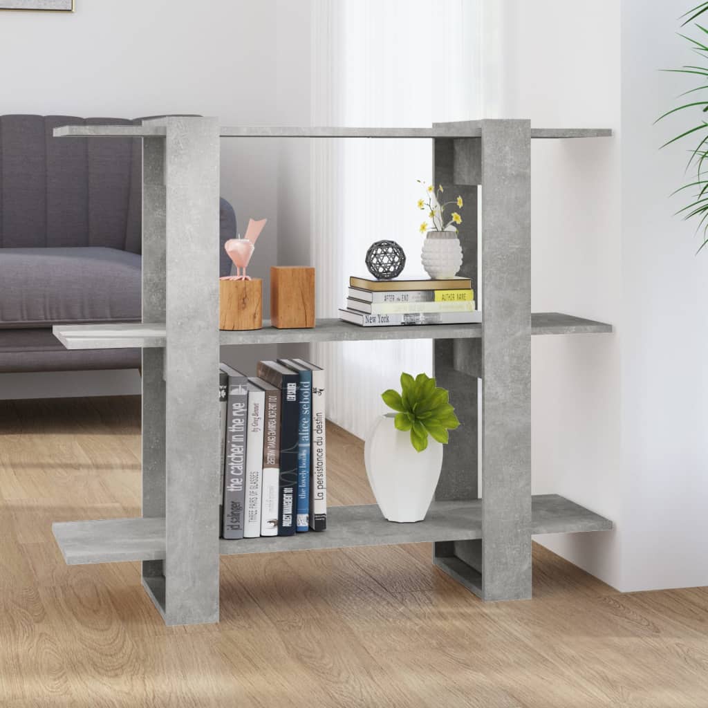 Kirjahylly/tilanjakaja betoninharmaa 100x30x87 cm - Sisustajankoti.fi