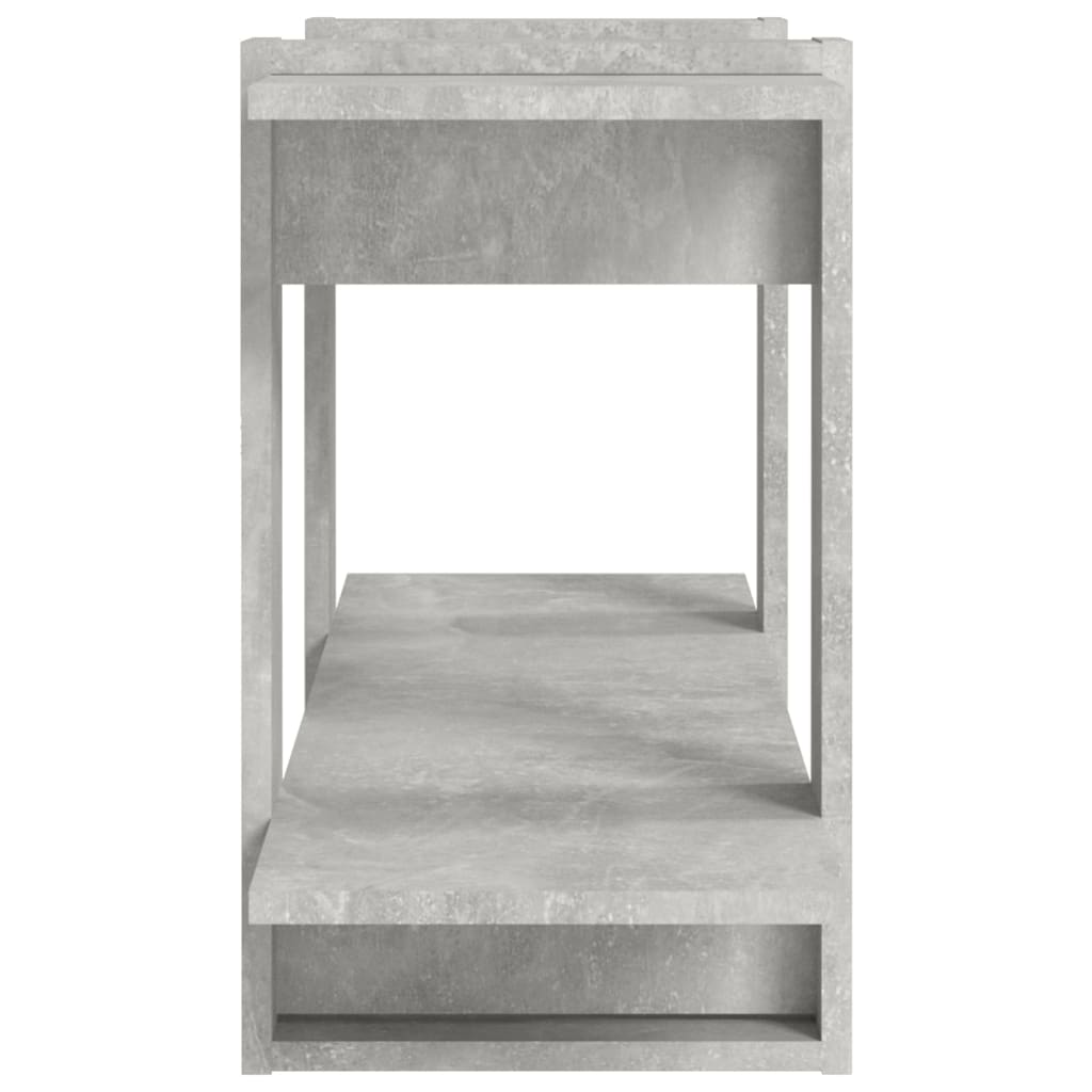 Kirjahylly betoninharmaa 100x30x51 cm tekninen puu - Sisustajankoti.fi