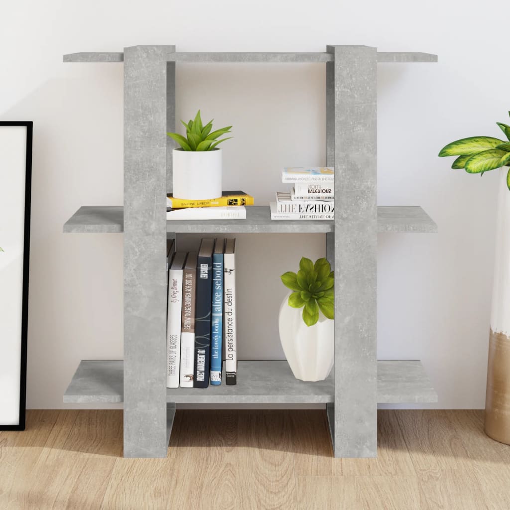 Kirjahylly/tilanjakaja betoninharmaa 80x30x87 cm - Sisustajankoti.fi