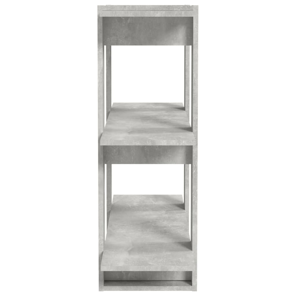 Kirjahylly/tilanjakaja betoninharmaa 80x30x87 cm - Sisustajankoti.fi