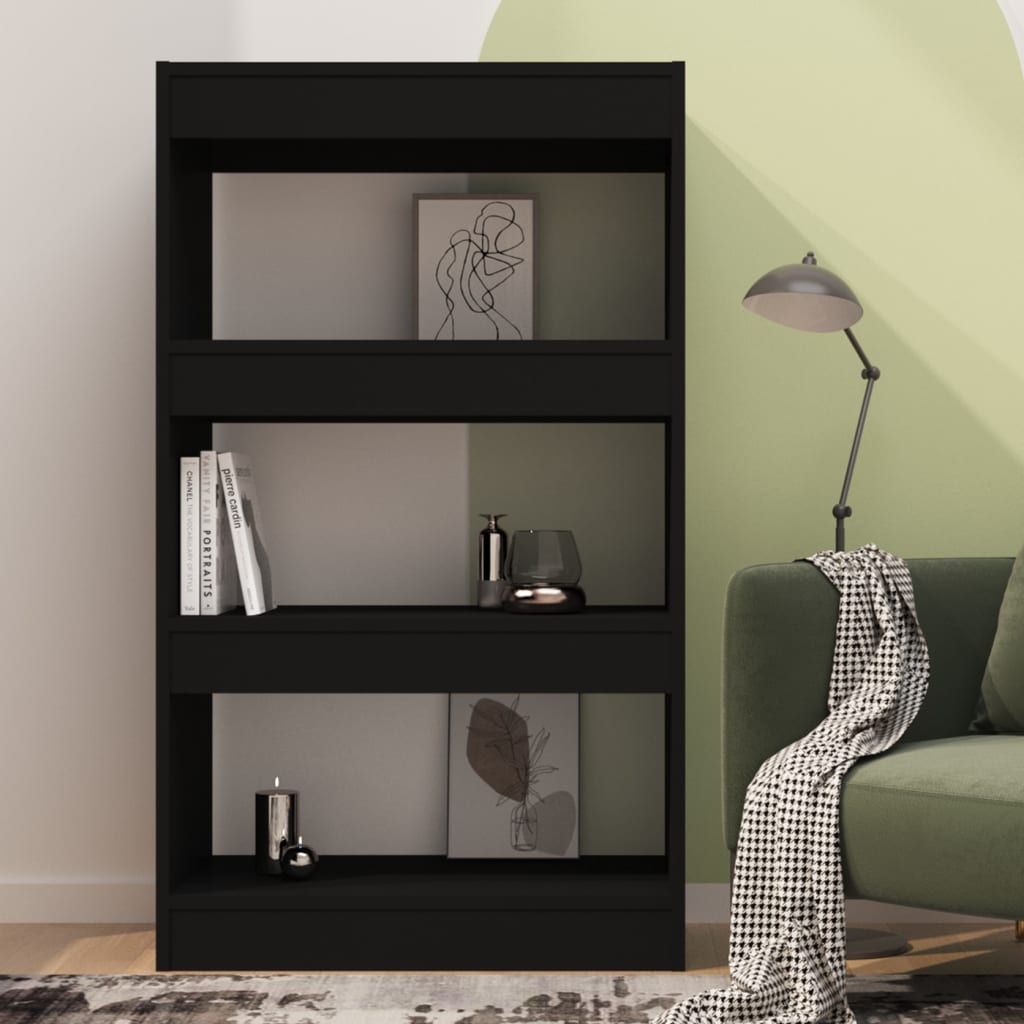 Kirjahylly/tilanjakaja musta 60x30x103 cm - Sisustajankoti.fi
