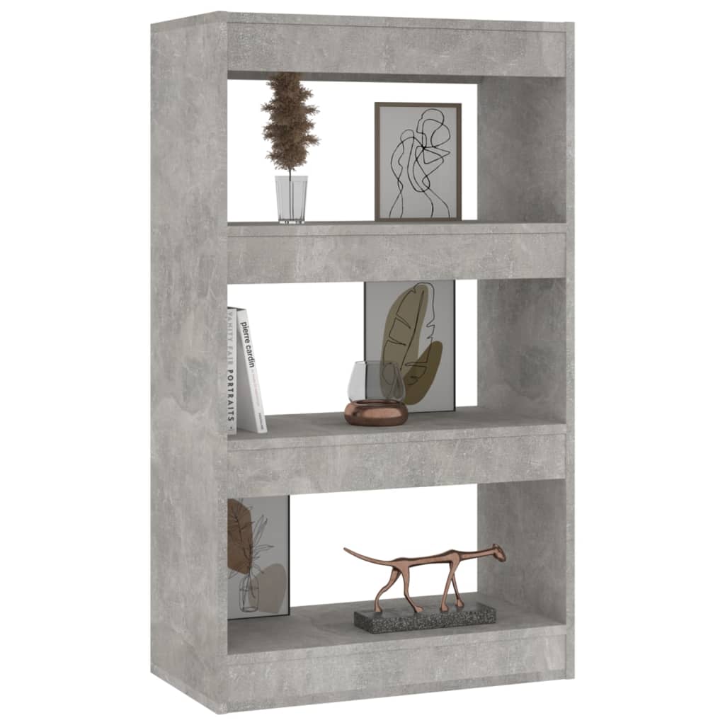 Kirjahylly/tilanjakaja betoninharmaa 60x30x103 cm - Sisustajankoti.fi