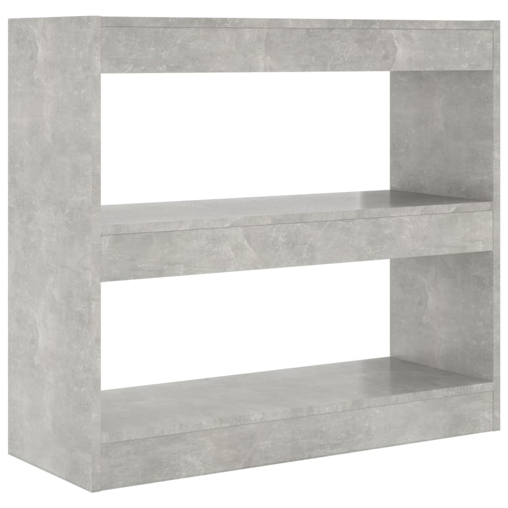 Kirjahylly/tilanjakaja betoninharmaa 80x30x72 cm - Sisustajankoti.fi