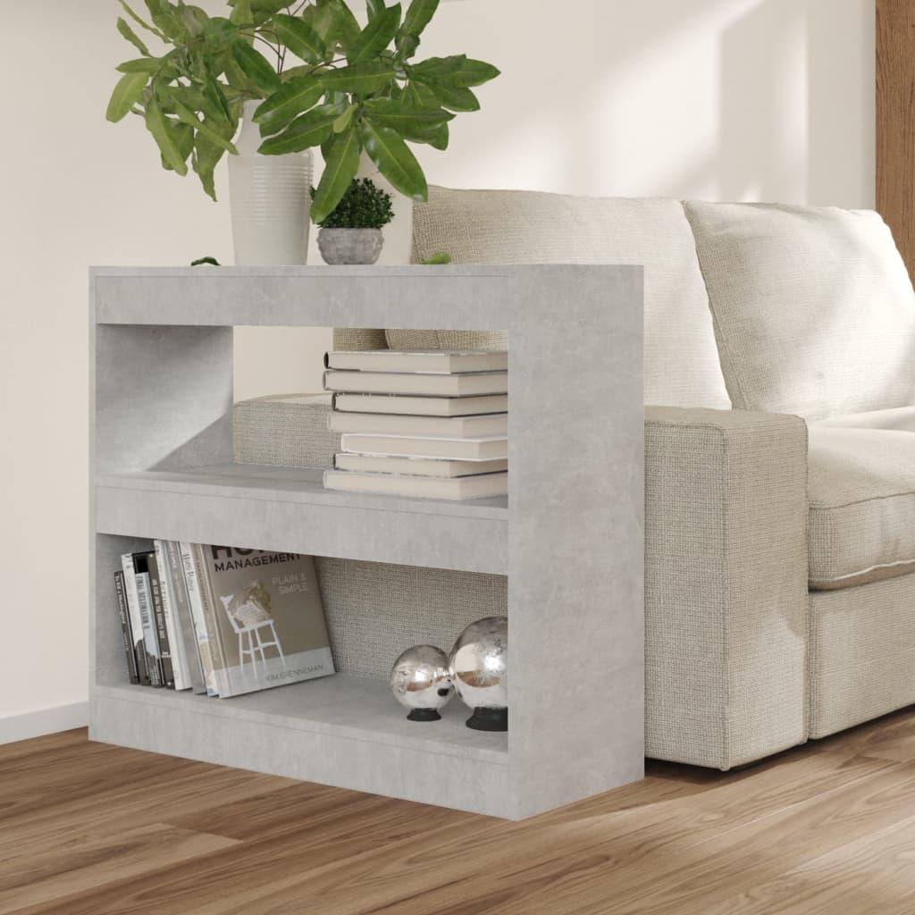 Kirjahylly/tilanjakaja betoninharmaa 80x30x72 cm - Sisustajankoti.fi