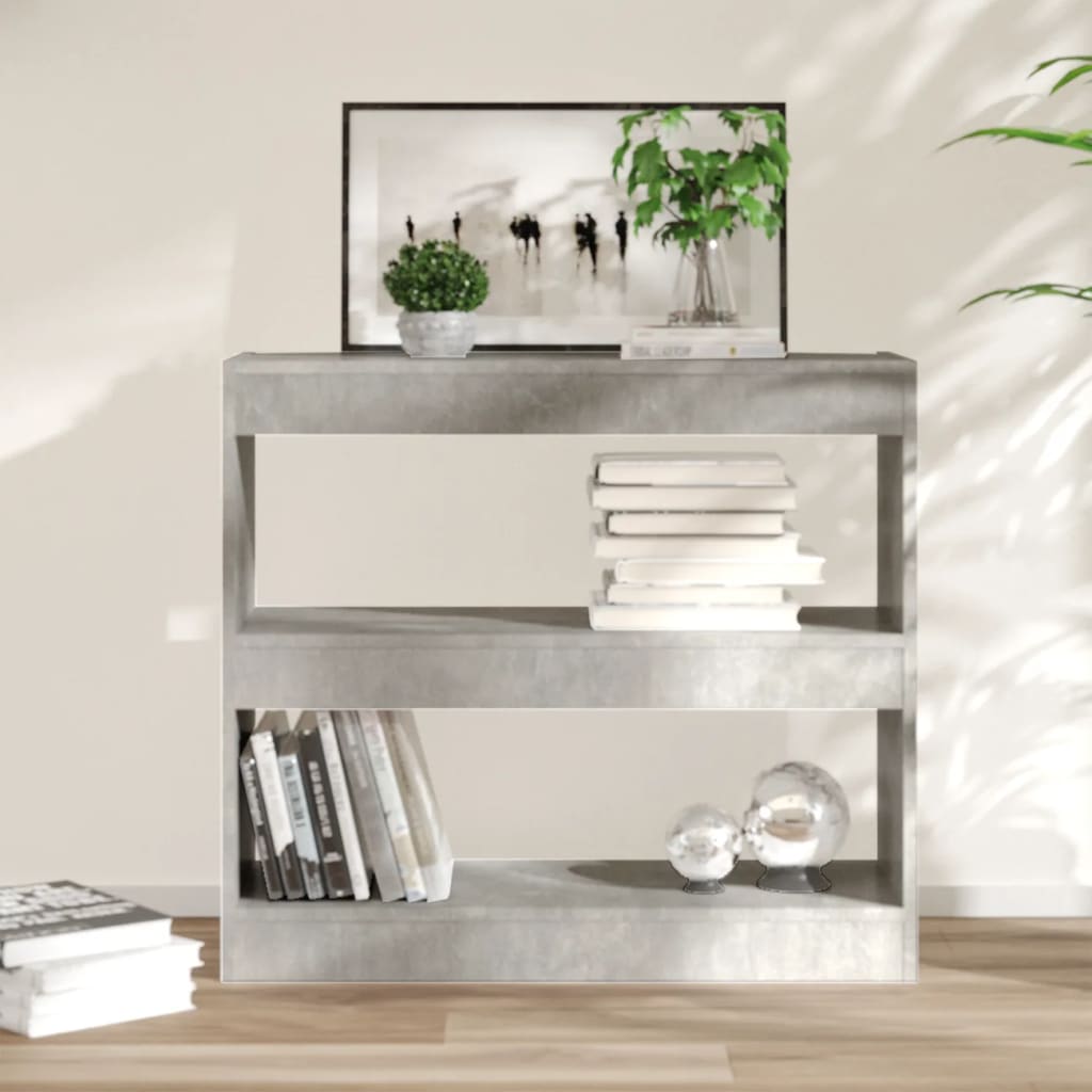 Kirjahylly/tilanjakaja betoninharmaa 80x30x72 cm - Sisustajankoti.fi
