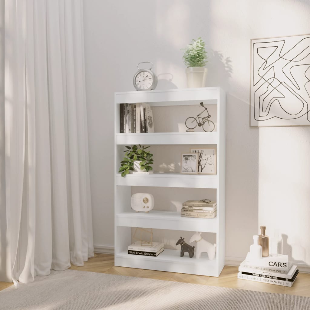 Kirjahylly/tilanjakaja valkoinen 80x30x135 cm - Sisustajankoti.fi