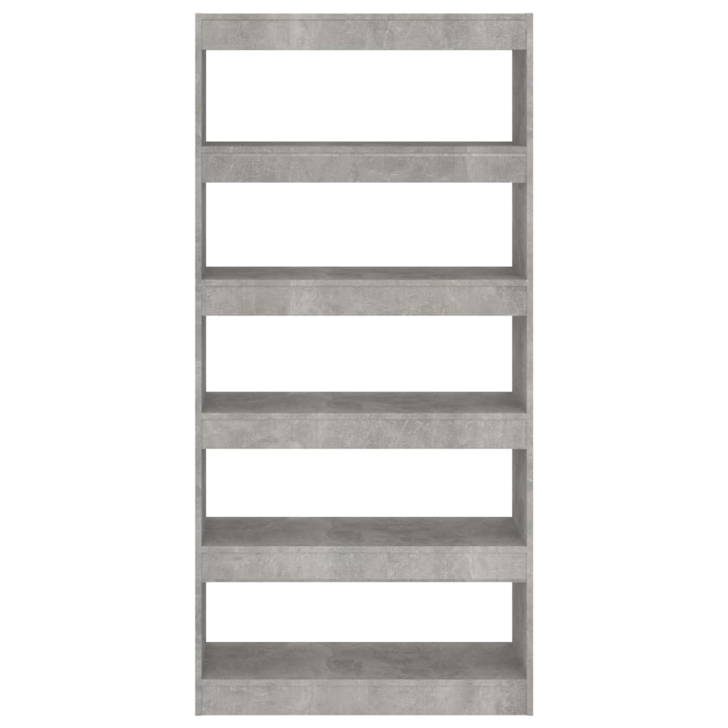 Kirjahylly/tilanjakaja betoninharmaa 80x30x166 cm - Sisustajankoti.fi