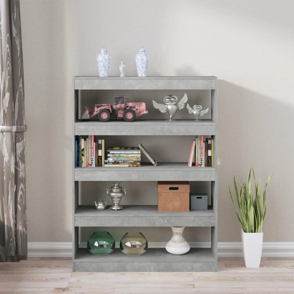Kirjahylly/tilanjakaja betoninharmaa 100x30x135 cm - Sisustajankoti.fi