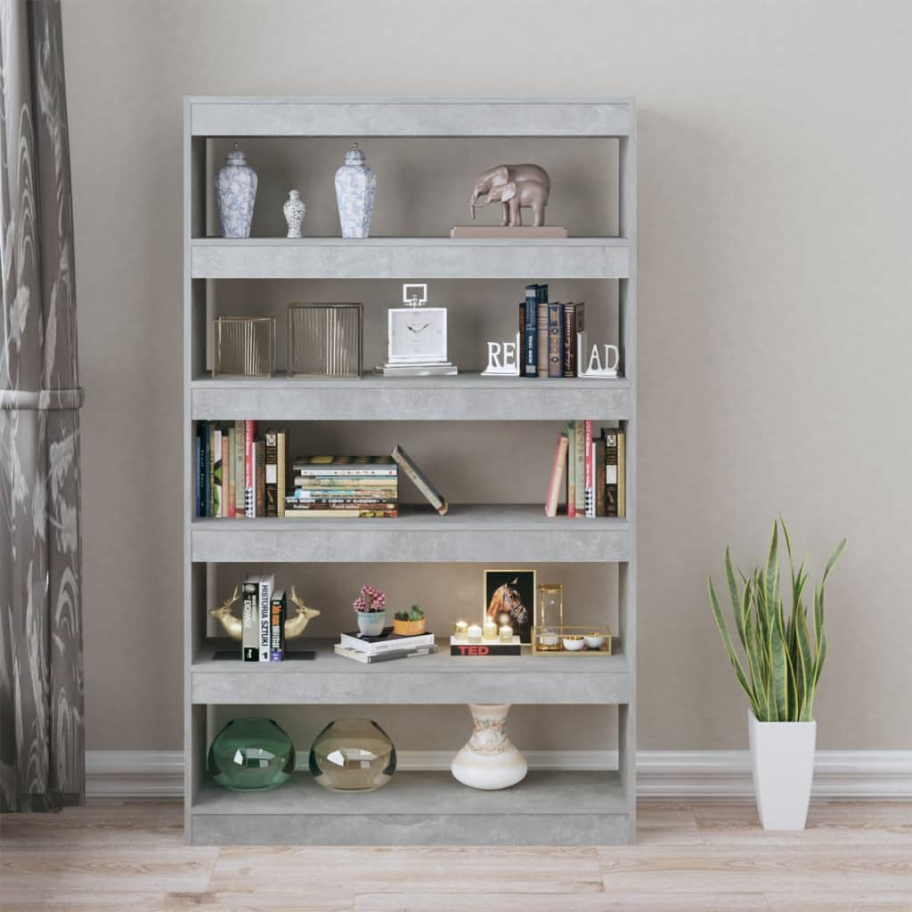 Kirjahylly/tilanjakaja betoninharmaa 100x30x166 cm - Sisustajankoti.fi