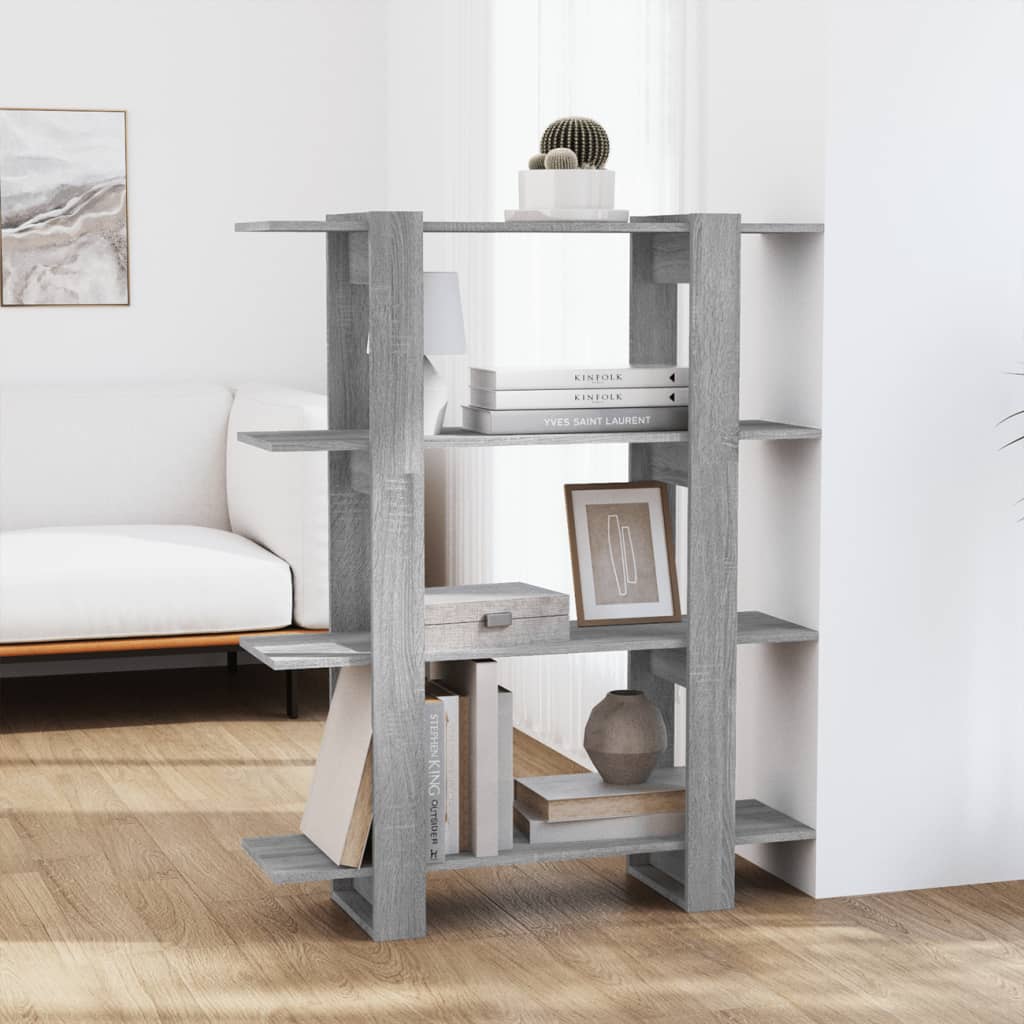 Kirjahylly/tilanjakaja harmaa Sonoma 100x30x123,5 cm - Sisustajankoti.fi