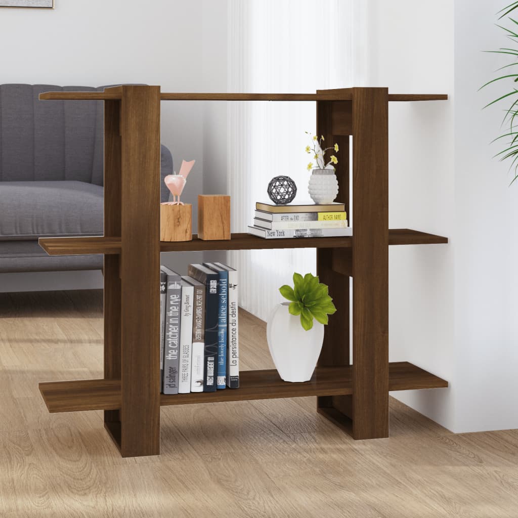 Kirjahylly/tilanjakaja ruskea tammi 100x30x87 cm - Sisustajankoti.fi