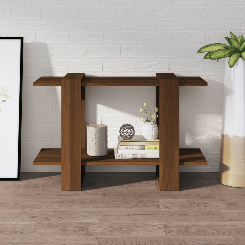 Kirjahylly/tilanjakaja ruskea tammi 80x30x51 cm - Sisustajankoti.fi
