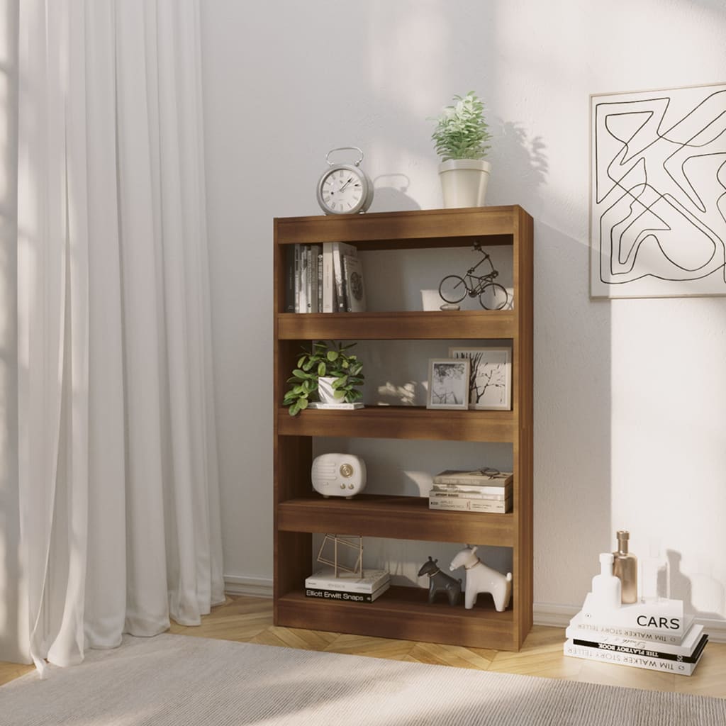 Kirjahylly/tilanjakaja ruskea tammi 80x30x135 cm - Sisustajankoti.fi