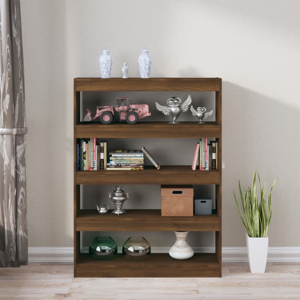 Kirjahylly/tilanjakaja ruskea tammi 100x30x135 cm - Sisustajankoti.fi