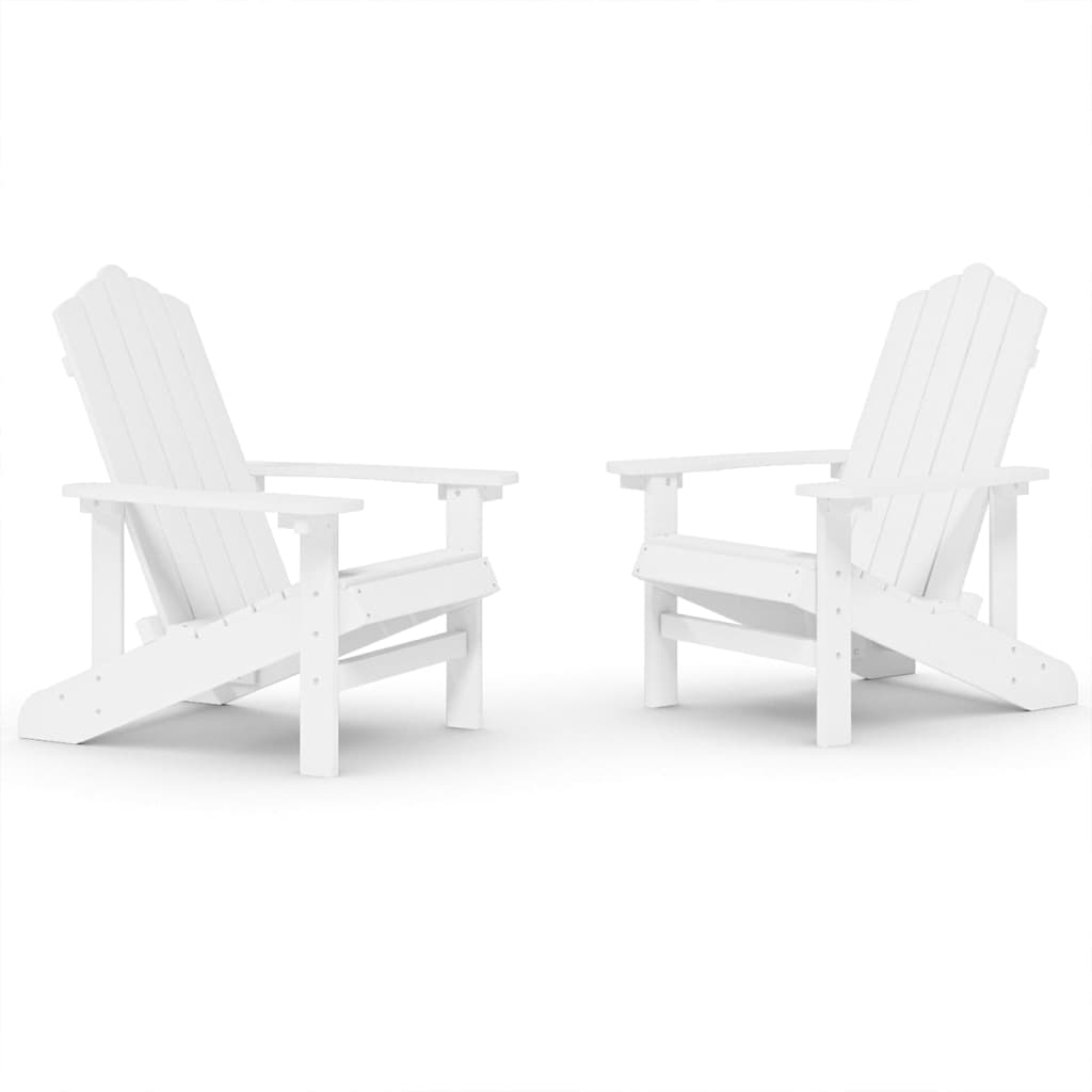 Adirondack puutarhatuolit 2 kpl HDPE valkoinen - Sisustajankoti.fi