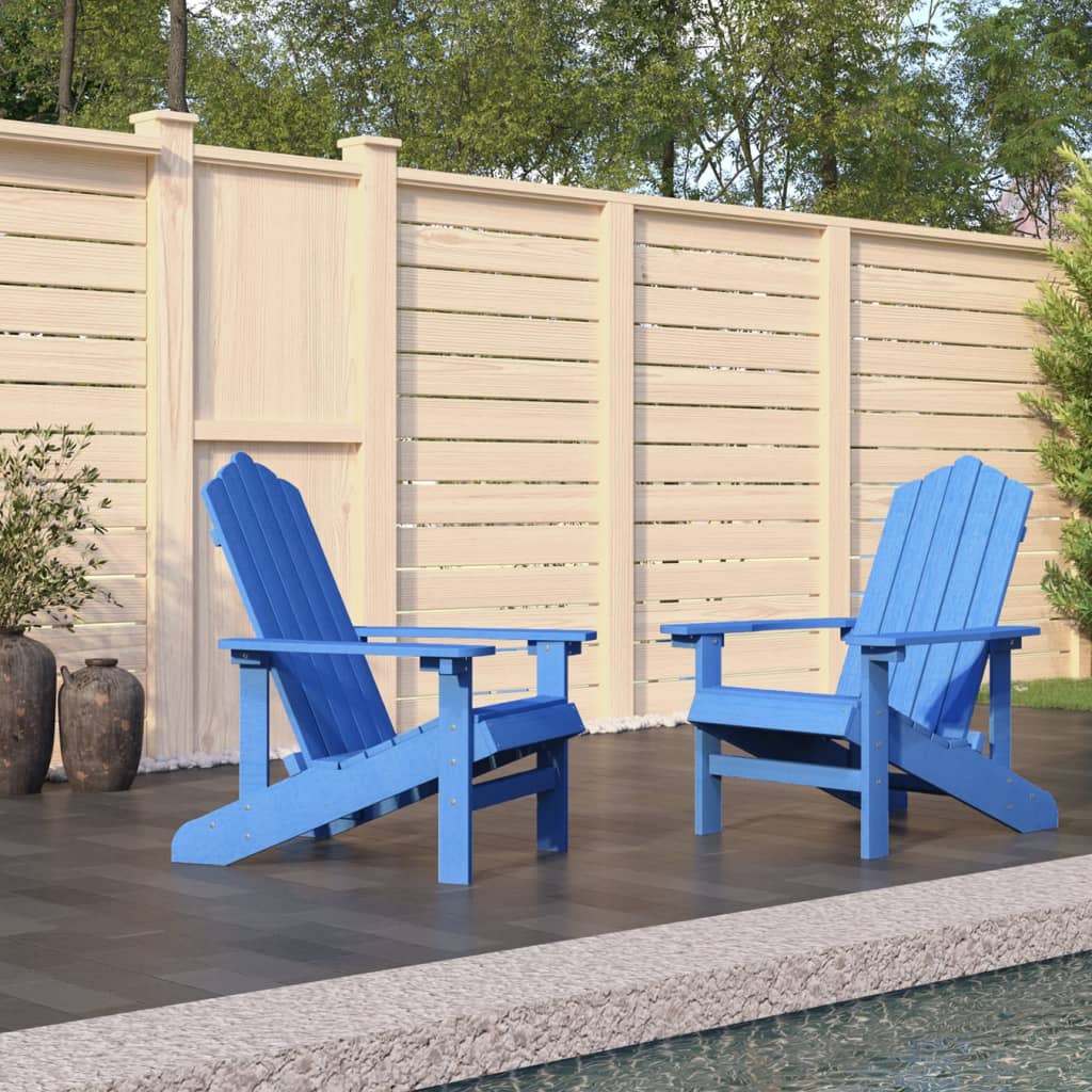 Adirondack puutarhatuolit 2 kpl HDPE vedensininen - Sisustajankoti.fi