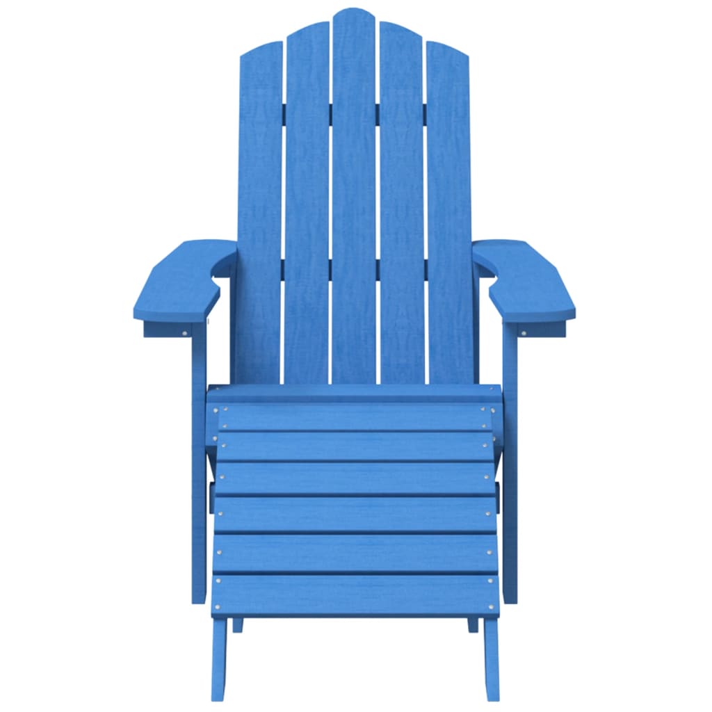 Adirondack puutarhatuolit 2 kpl jalkatuilla HDPE vedensininen - Sisustajankoti.fi