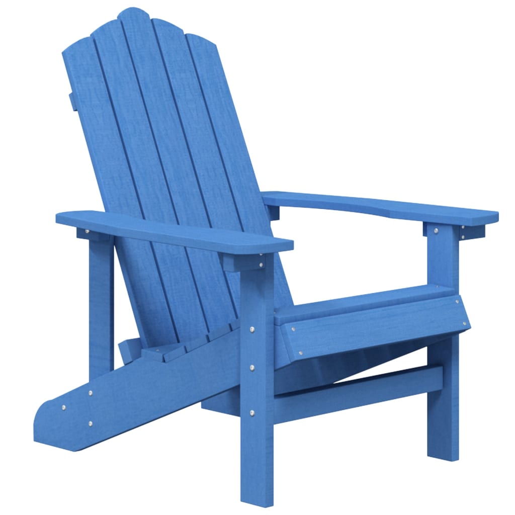 Adirondack puutarhatuolit pöydällä HDPE vedensininen - Sisustajankoti.fi