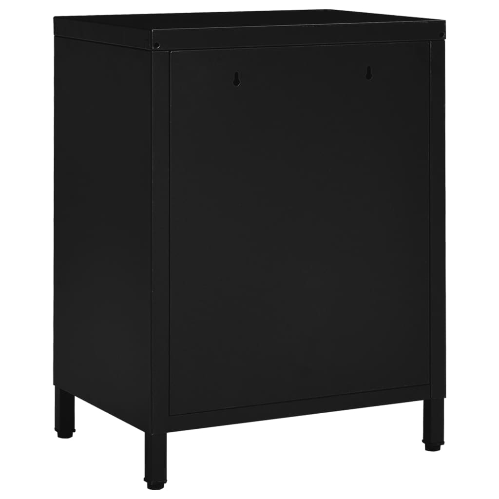 Yöpöydät 2 kpl musta 40x30x54,5 cm teräs ja lasi - Sisustajankoti.fi
