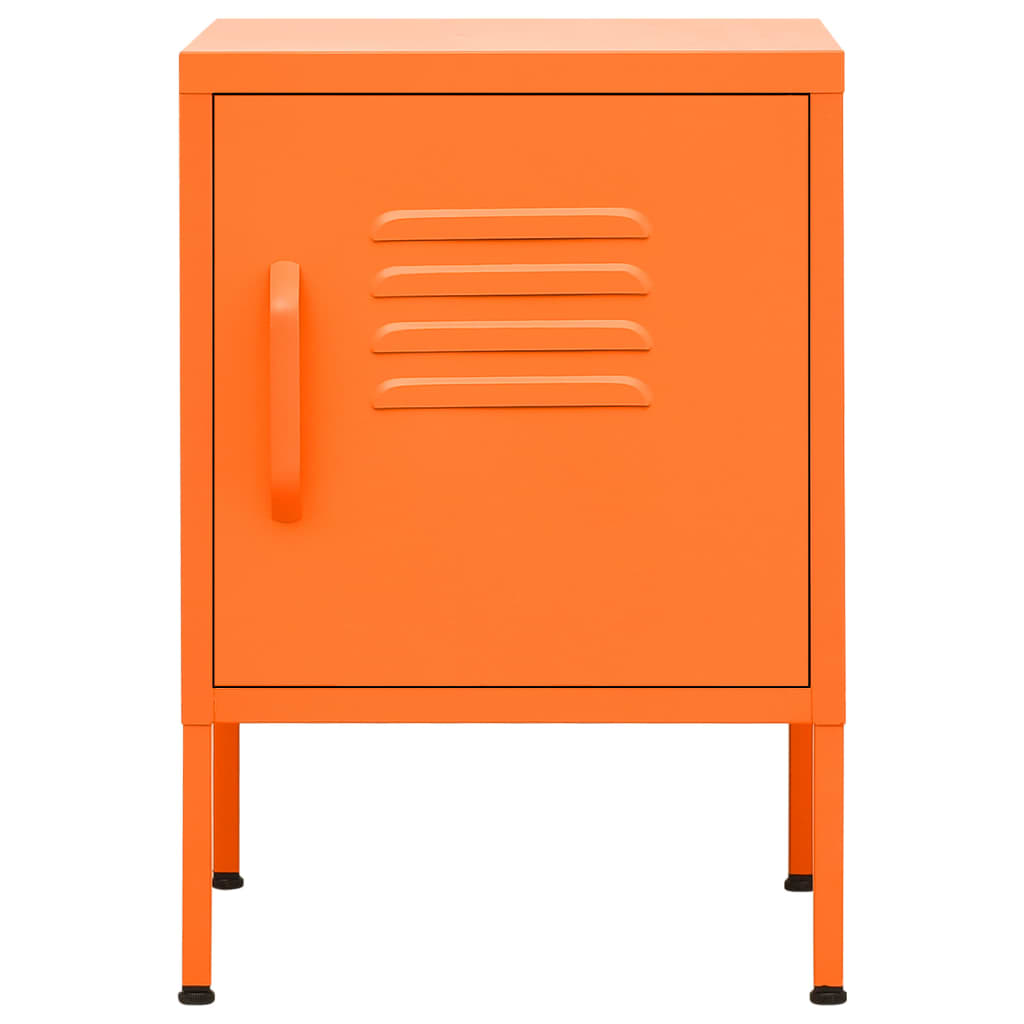 Yöpöydät 2 kpl oranssi 35x35x51 cm teräs - Sisustajankoti.fi