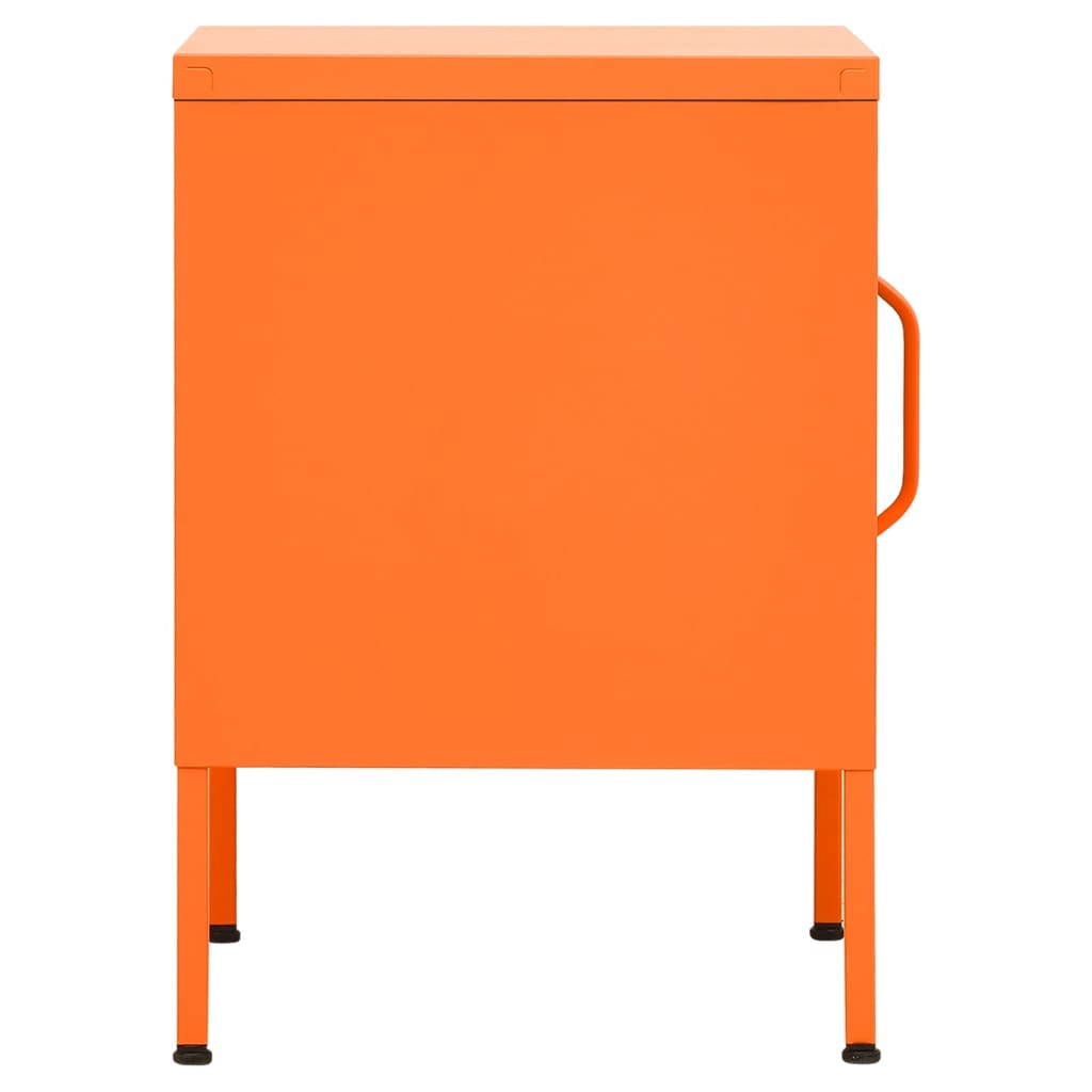 Yöpöydät 2 kpl oranssi 35x35x51 cm teräs - Sisustajankoti.fi