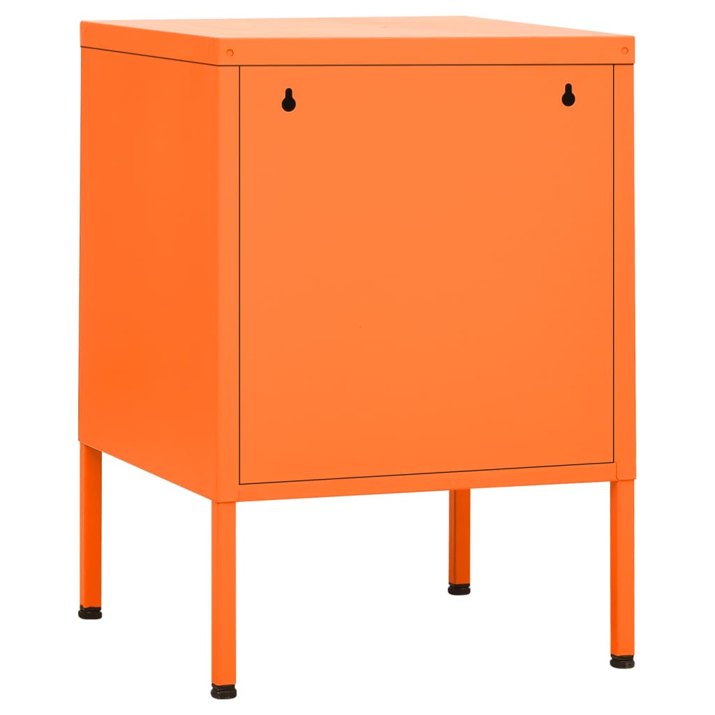 Yöpöydät 2 kpl oranssi 35x35x51 cm teräs - Sisustajankoti.fi