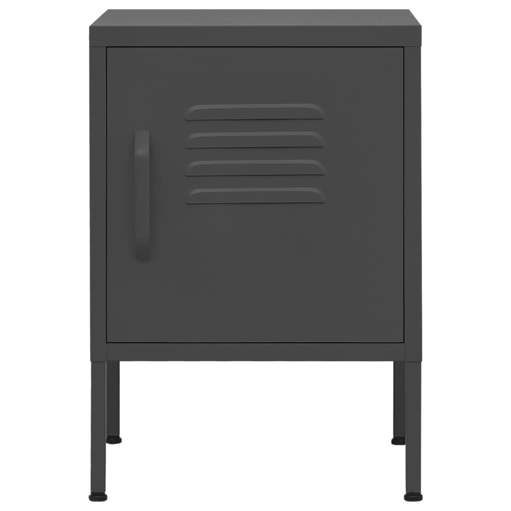Yöpöydät 2 kpl antrasiitti 35x35x51 cm teräs - Sisustajankoti.fi