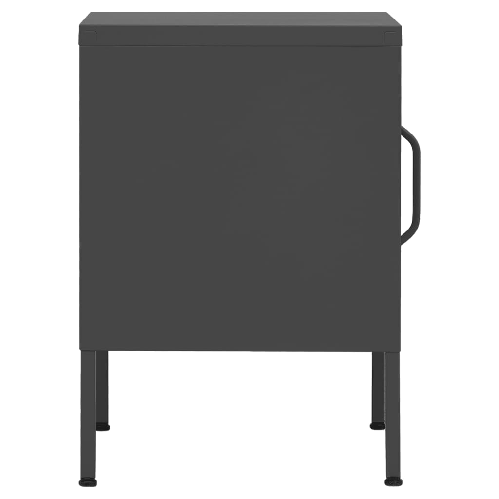 Yöpöydät 2 kpl antrasiitti 35x35x51 cm teräs - Sisustajankoti.fi