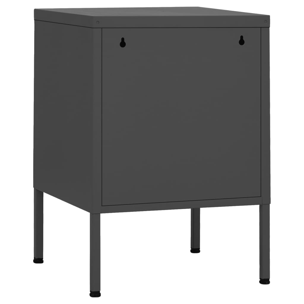 Yöpöydät 2 kpl antrasiitti 35x35x51 cm teräs - Sisustajankoti.fi