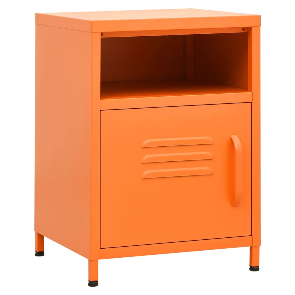 Yöpöydät 2 kpl oranssi 35x35x51 cm teräs - Sisustajankoti.fi