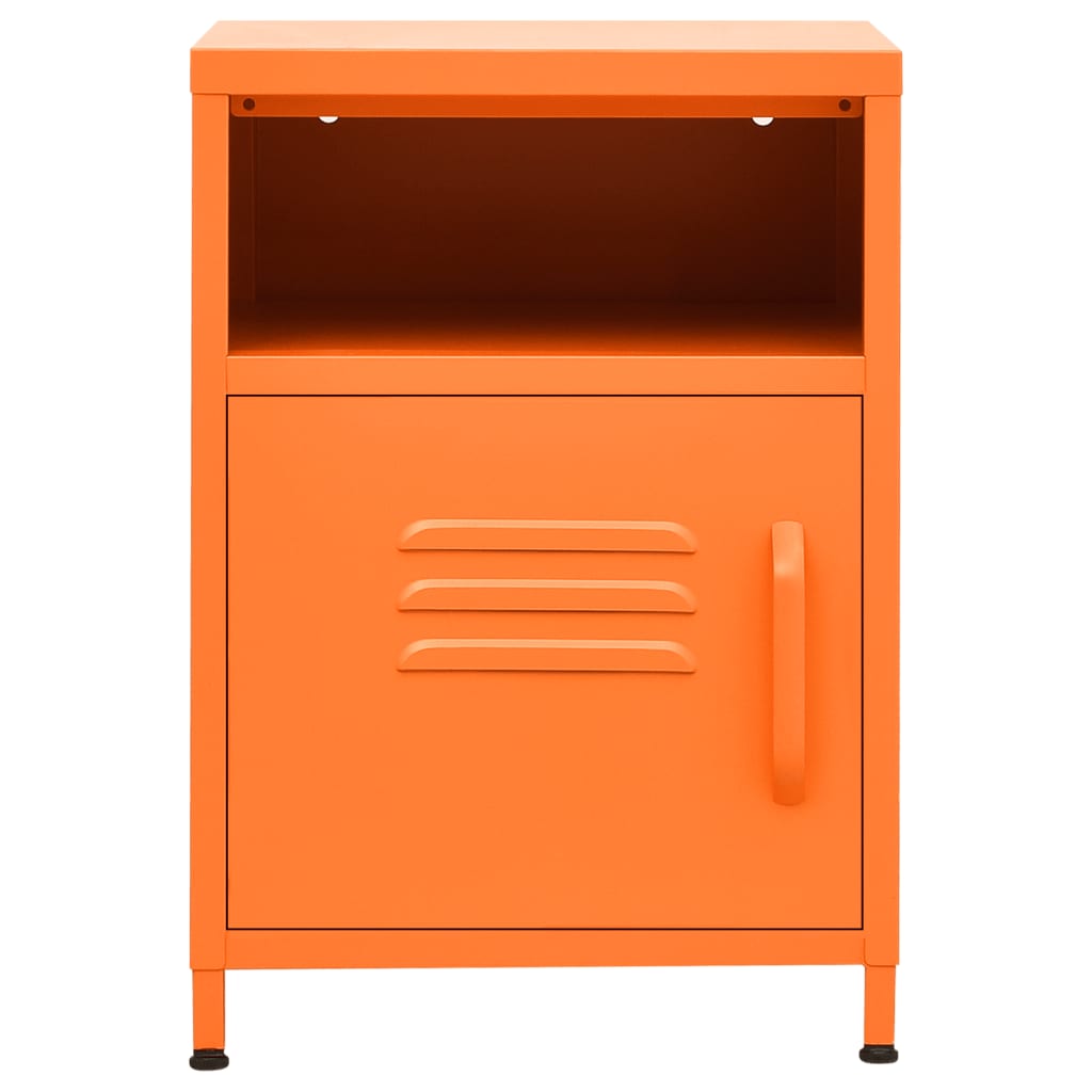 Yöpöydät 2 kpl oranssi 35x35x51 cm teräs - Sisustajankoti.fi