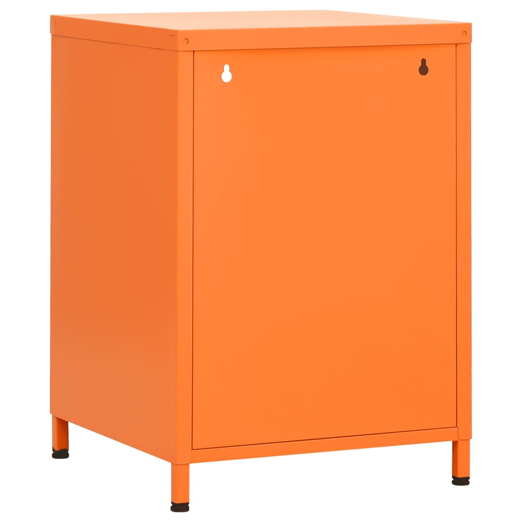 Yöpöydät 2 kpl oranssi 35x35x51 cm teräs - Sisustajankoti.fi
